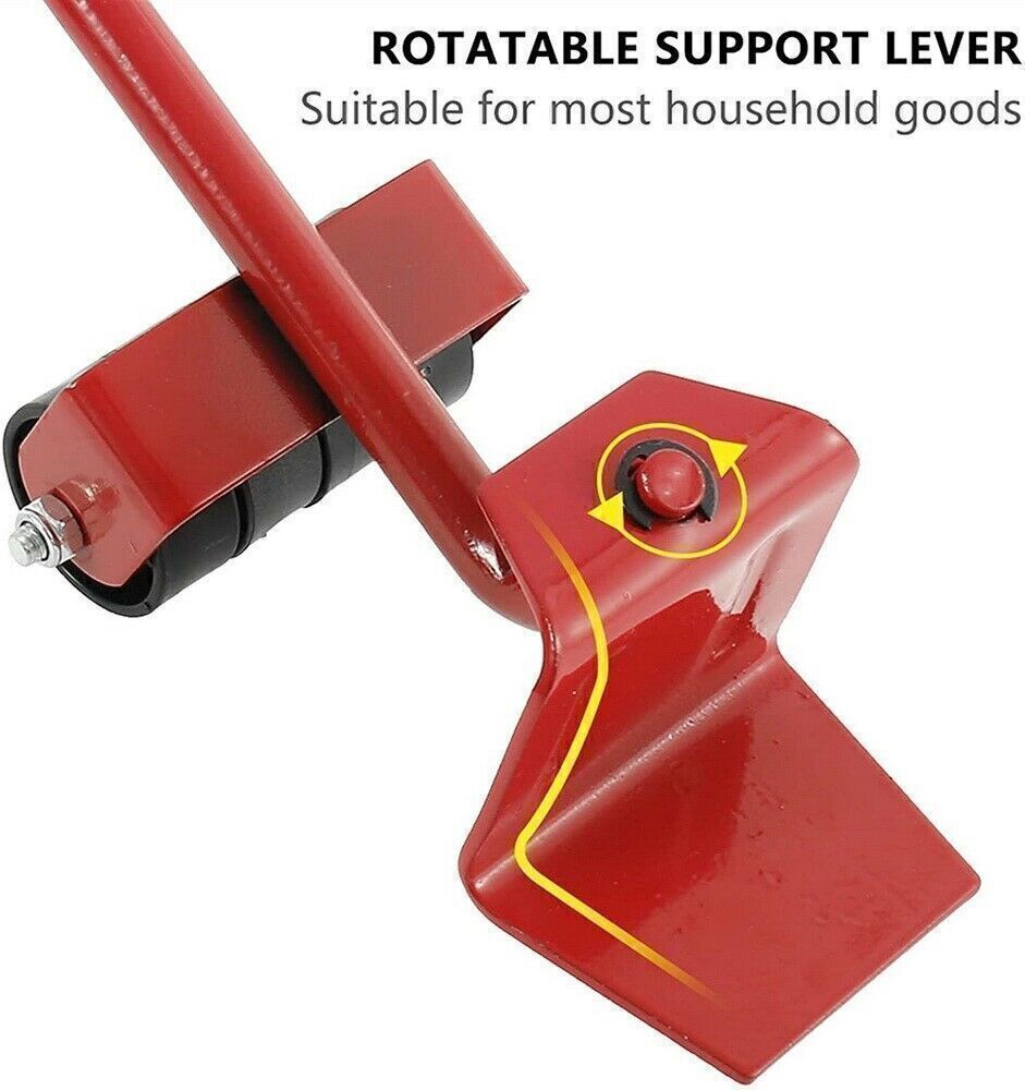 5PCS Heavy Duty Furniture Lifter & Shifter Set with Wheels for Easy Moving - Image 3