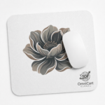 OmnicartGlobal Minimalist Floral Mouse Pad - Textured White Non-Slip Desk Mat - Image 2