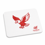 OmnicartGlobal Minimalist Red Eagle Mouse Pad - Textured White Non-Slip Mat - Image 2