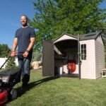 Lifetime Lockable Polyethylene Outdoor Storage Shed, 10' x 8', Tan & Brown (60005) - Image 2