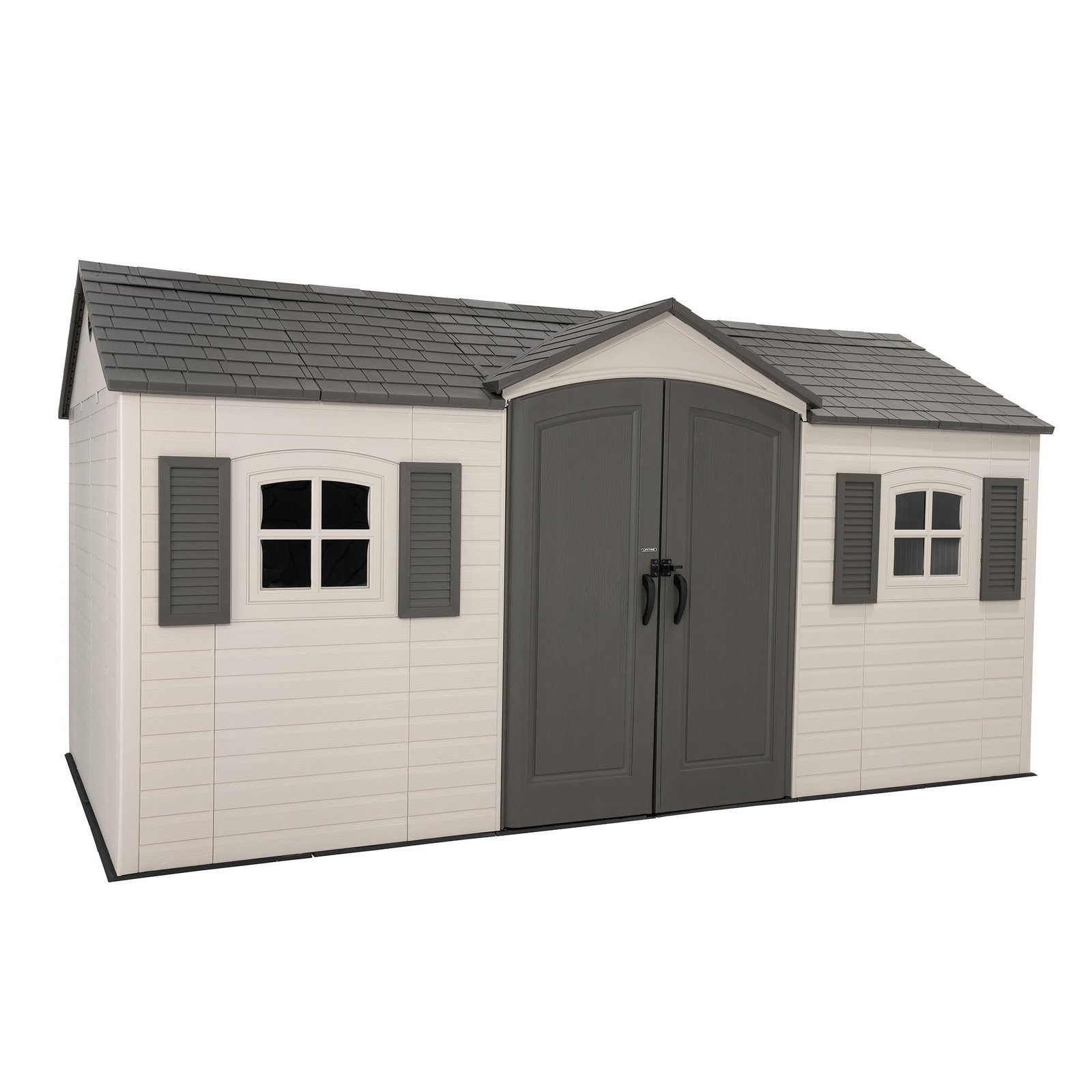 1-2.jpg Lifetime 15' x 8' Outdoor Storage Shed - Image 1