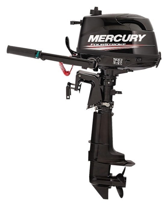 1112.jpg Mercury 5hp Tiller FourStroke Outboard Motor - 15" Shaft, Manual Tilt/Trim, Manual Start - Image 1