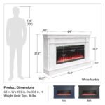Novogratz Waverly Wide Mantel Electric Fireplace - Image 4