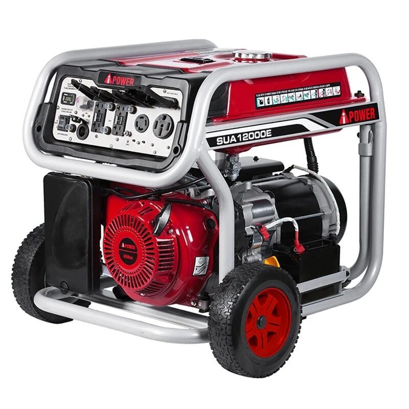 4298a730-75a8-440c-953b-6299cfa88db4.jpeg A-iPower 12000 Watt Portable Gas Powered Generator with Electric Start and Wheel Kit - Image 1