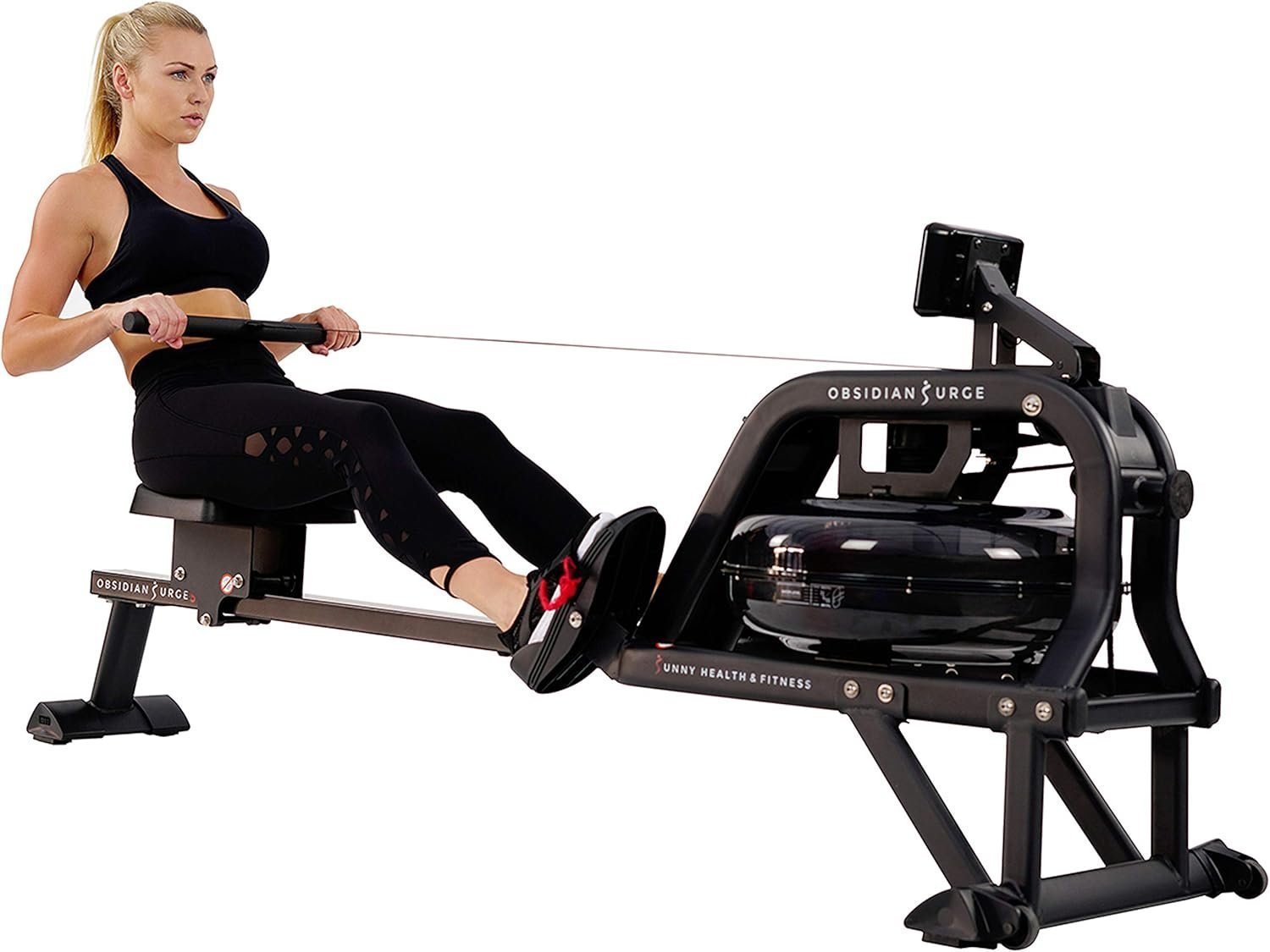 71h6LGUa4NL._AC_SL1500_.jpg Sunny Health and Fitness Obsidian Surge Water Rowing Machine - Image 1