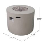 Latitude Run Caelan Outdoor Propane Gas Fire Pit Table - Image 5