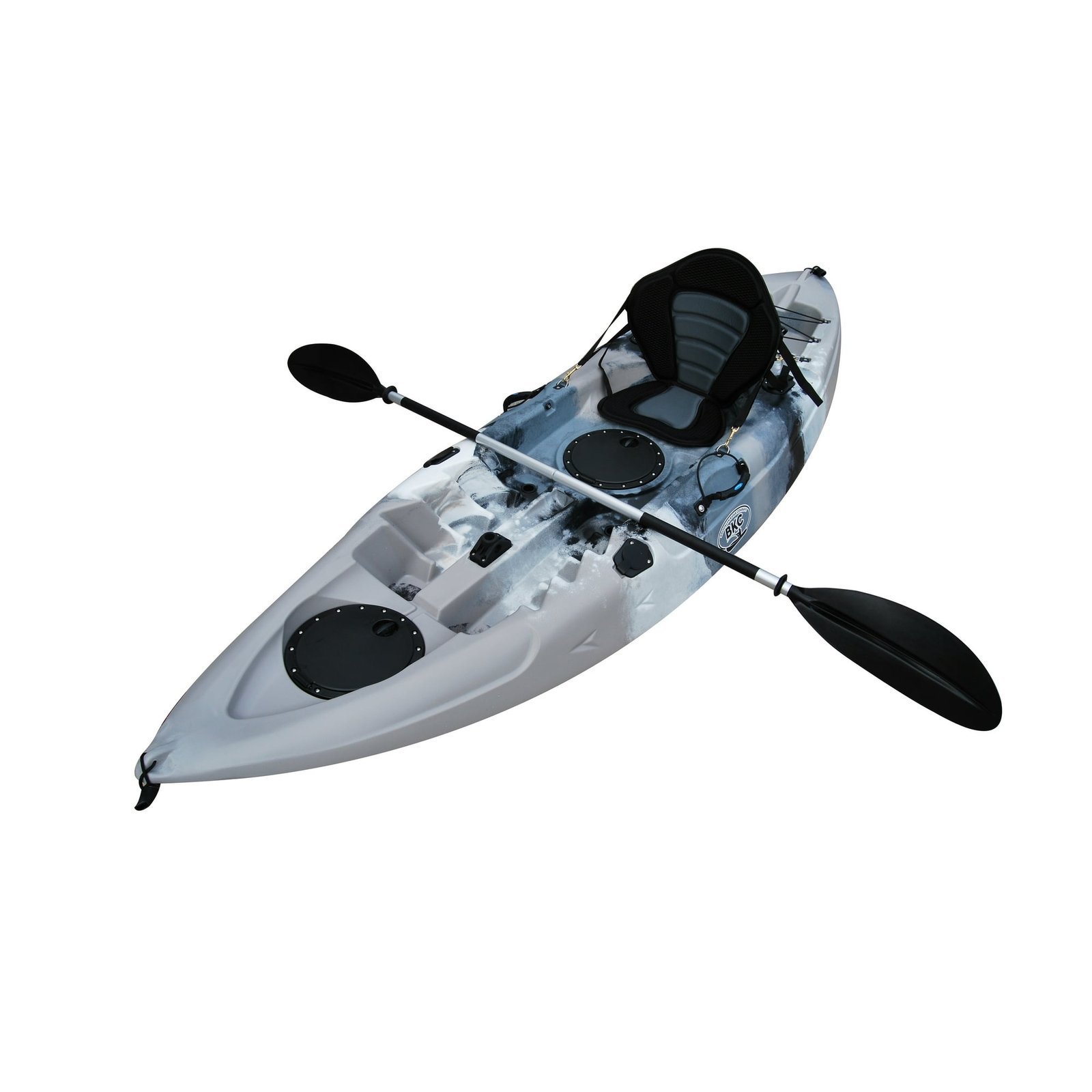 788.jpg Brooklyn Kayak UH-FK184-GRY 9 ft. 2 in. Sit on Top Single Fishing Kayak Seat And Paddle - Grey Camo - Image 1