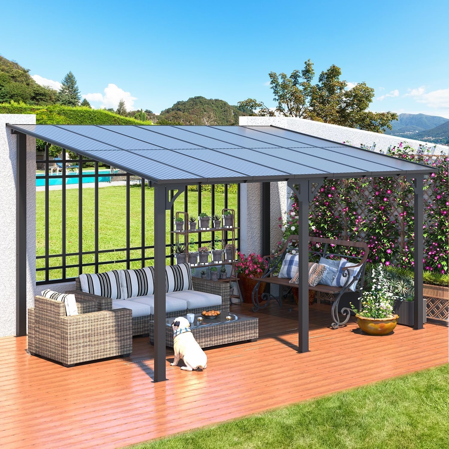 819NL-crFPL._AC_SL1500_.jpg Aecojoy Aluminum Pergola with Canopy - Image 1