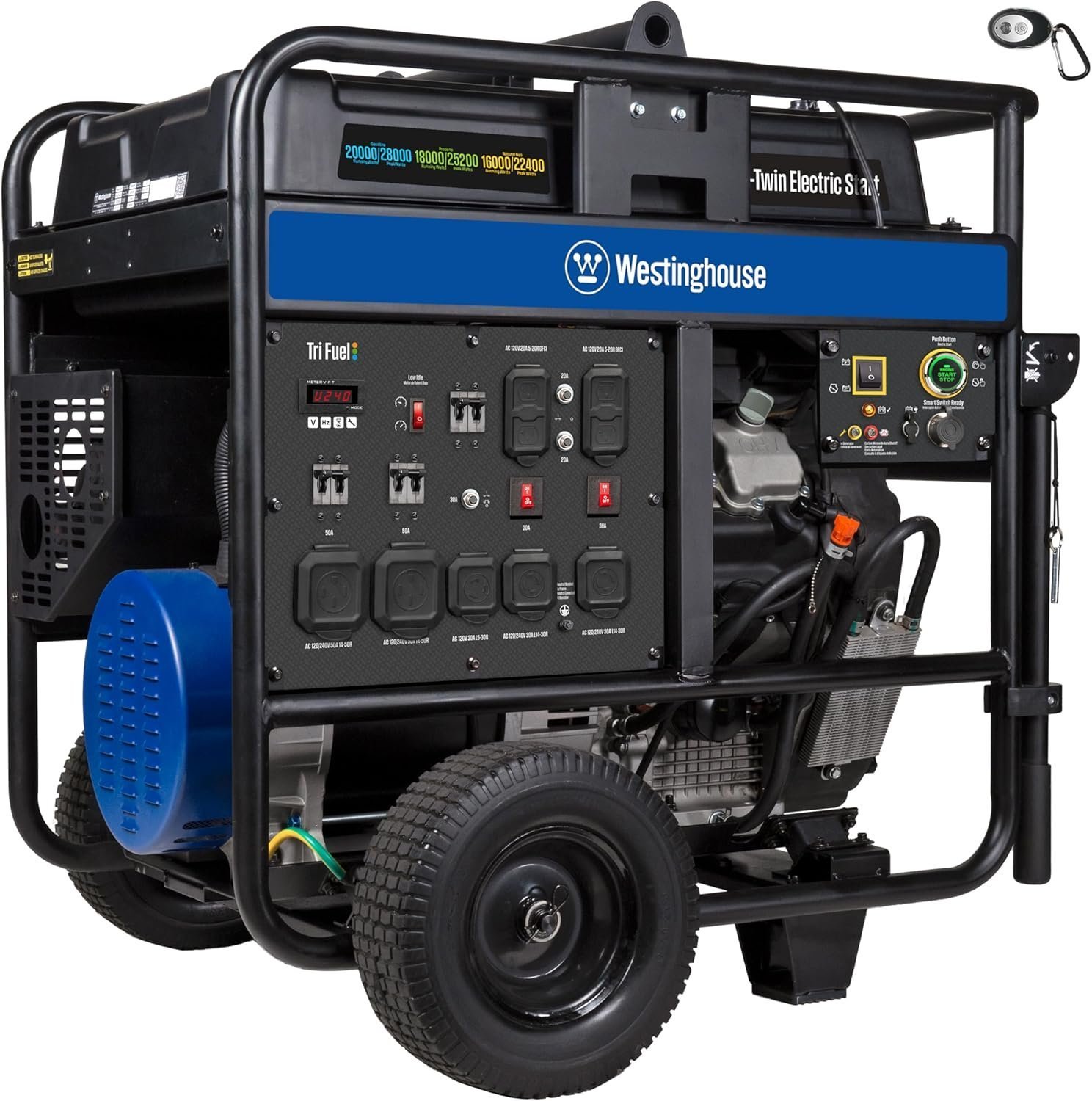 81NhDA7kxXL._AC_SL1500_.jpg Westinghouse 28,000/20.000-Watt Tri-Fuel Portable Generator - Image 1