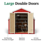 Little Cottage Co. 8 x 16 Foot Value Gambrel Barn with 4 Foot Sidewalls - Precut Kit - Image 5