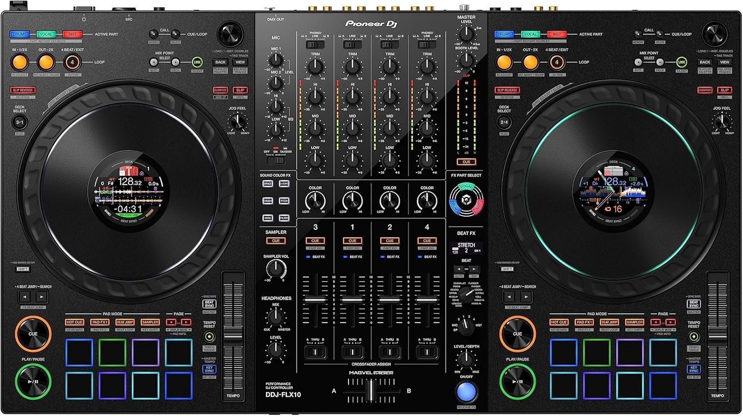 91LTD7k0tZL._AC_SL1500_.jpg Pioneer DJ DDJ-FLX10 4-Channel DJ Controller - Image 1