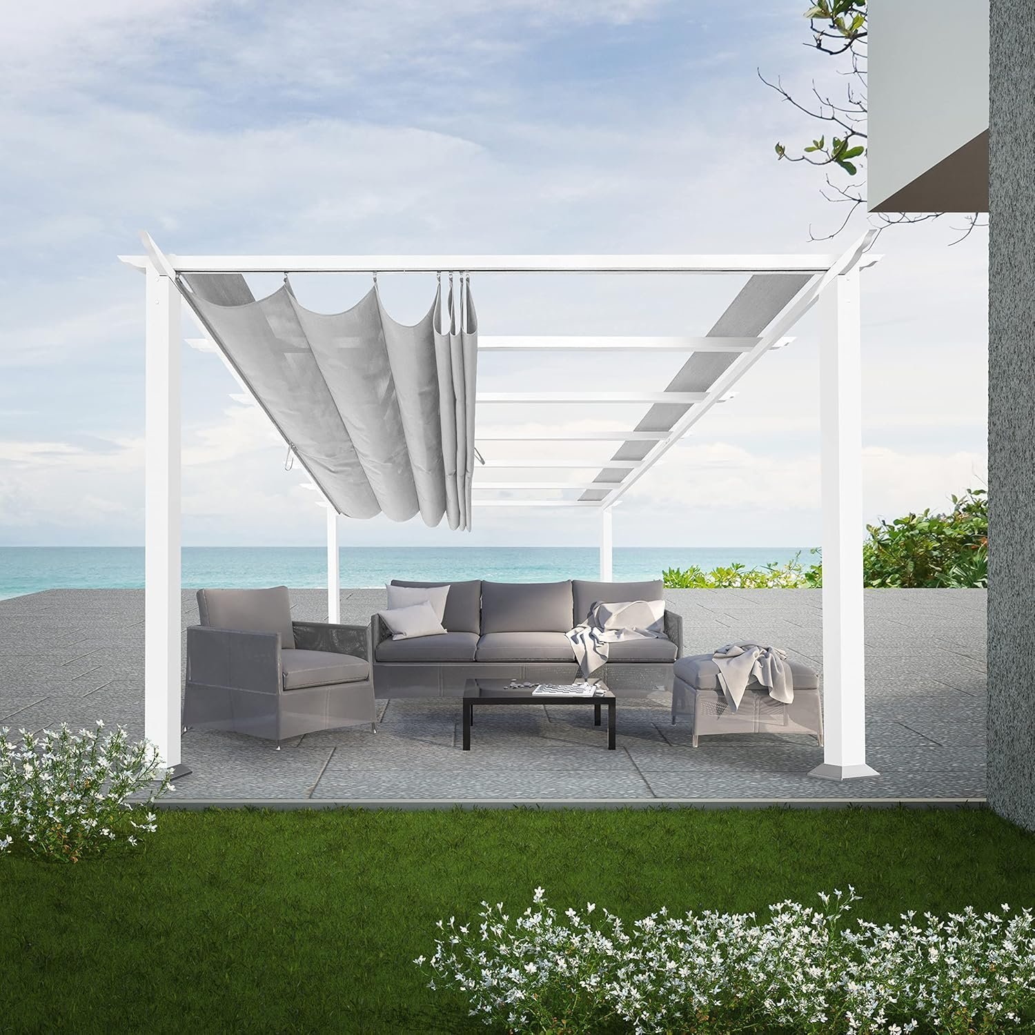 91h-pvLAoL._AC_SL1500_.jpg Paragon Outdoor Florence Freestanding Pergola PR100N1 - Image 1