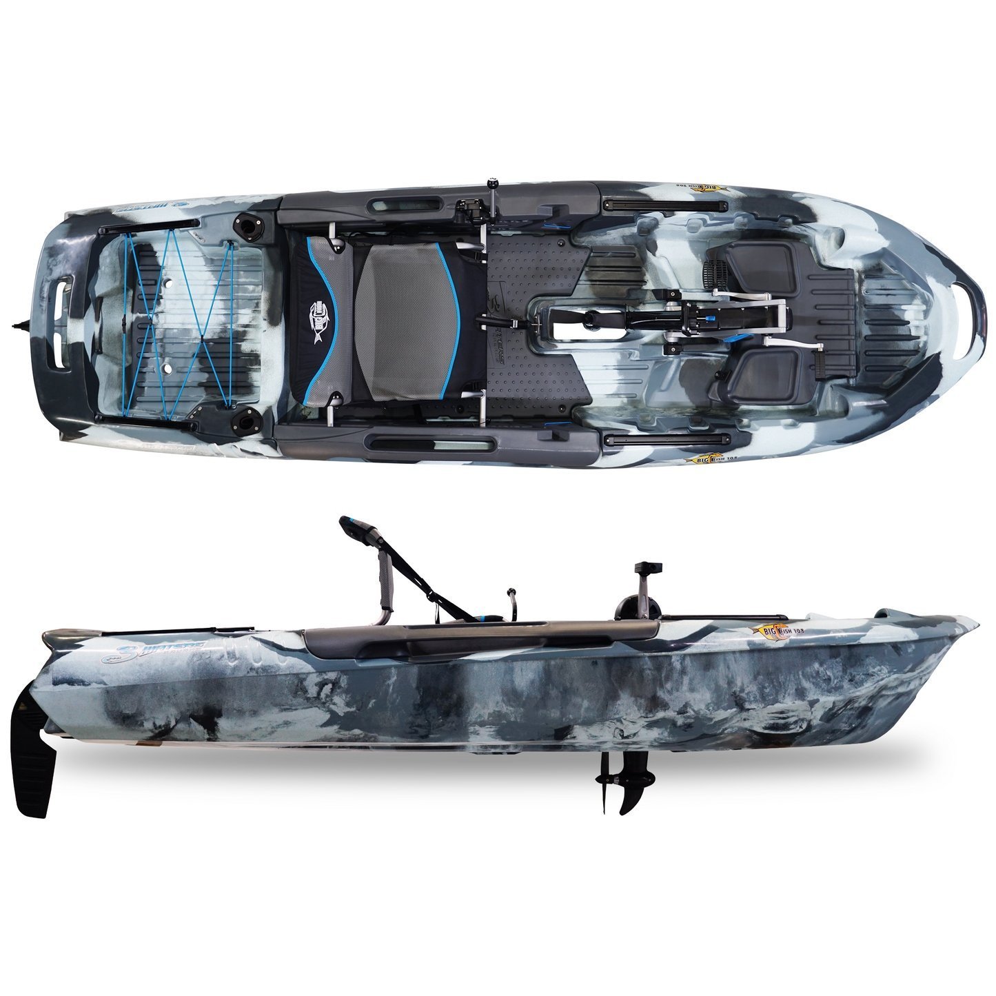 941.jpg 3 Waters Big Fish 108' Length Urban Camo Pro Fish Pedal Drive Cathedral Hull - Image 1