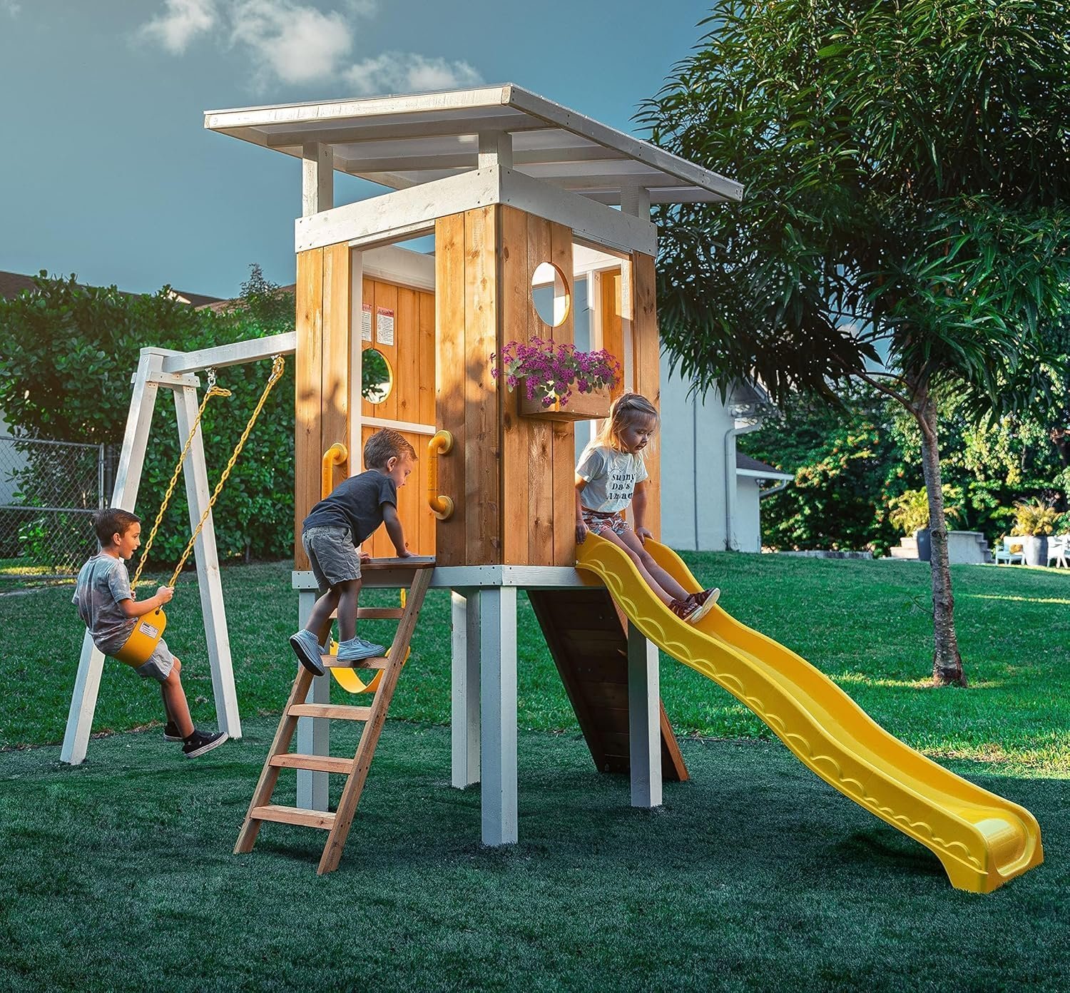 A1pQACWI1L._AC_SL1500_.jpg Avenlur Forest Modern Backyard Outdoor Swing Set - Image 1