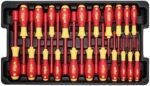 Wiha 32800 Insulated Tool Set with Screwdrivers, Nut Drivers, Pliers, Cutters, Ruler, Knife and Sockets in Rolling Tool Case, 10,000 Volt Tested and 1000 Volt Rated, 80-Piece Set - Image 9