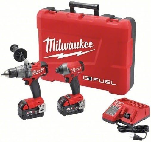 B017G5GCKS-0-1756180107739.jpg Milwaukee 2897-22 M18 Fuel 2-Tool Combo Kit, Red - Image 1