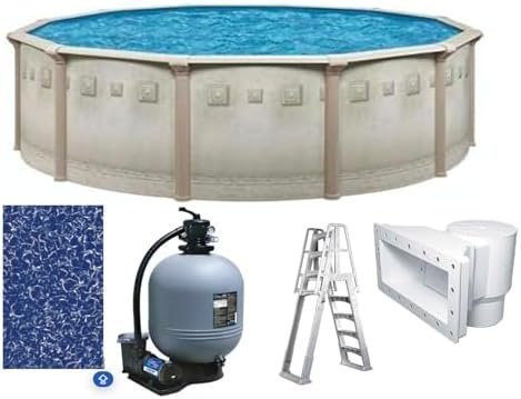 B07Q3HXPBB-0-1755891754122.jpg Brazil Premium 27' x 52" Round Above Ground Swimming Pool Package - Image 1