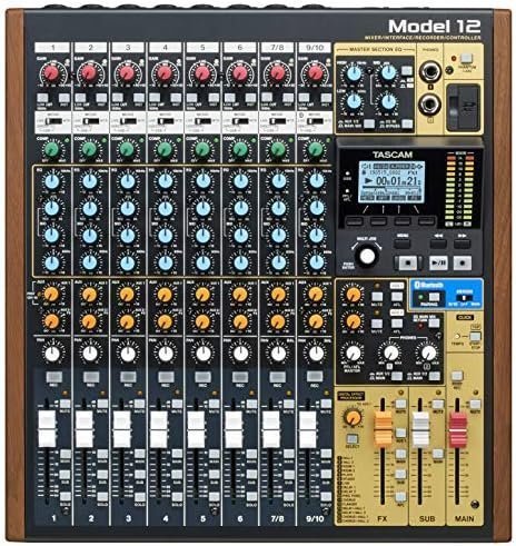 B0842YDQ3Q-0-1756497728329.jpeg Tascam Model 12 All-in-One 12-track Digital Multitrack Mixing and Recording Studio, Mixer, USB Audio Interface and DAW Controller - Image 1