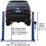 ATLAS Automotive Equipment 9KBPX 2-Post Lift/Hoist, Baseplate Style, 9'6" Minimum Ceiling Height, 9,000lb Capacity, Symmetric Arms, Dual Hydraulic Chain Drive Cylinders, for Low Ceiling Home Use - Image 4