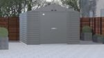 Arrow Select 10' x 12' Outdoor Lockable Steel Storage Shed Building, Charcoal - Image 9