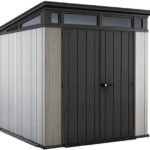 Keter Outdoor Storage Shed, for House, Patio & Yard, Plastic Resin, Artisan, 7x7 Ft, Gray