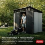 Keter Outdoor Storage Shed, for House, Patio & Yard, Plastic Resin, Artisan, 7x7 Ft, Gray - Image 3