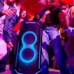 JBL Partybox Ultimate - Multi Purpose Party Speaker, with Wi-fi & Bluetooth Connectivity, Wireless, Lightshow, IPx4 Slashproof, Dual Mic & Guitar Inputs, Handle & Sturdy Wheels, Black - Image 3