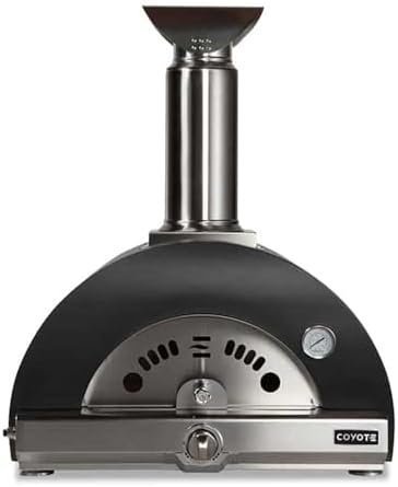 B0D96MDQYQ-0-1756323866326.jpg Coyote Outdoor Living 30" Matte Black Hybrid Pizza Oven in NG - Image 1
