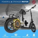 Hiboy MAX Pro Electric Scooter, 46.6 Mi Long Range, 22 MPH Power by 650W MAX Motor, 11'' Pneumatic Tires, Split Hub Design, Dual Suspension, 265lbs MAX Load, Commuting Electric Scooter for Adults - Image 3