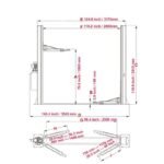 KATOOL KT-H105 Two Post Vehicle Lift 10,000 lbs Capacity - Image 3