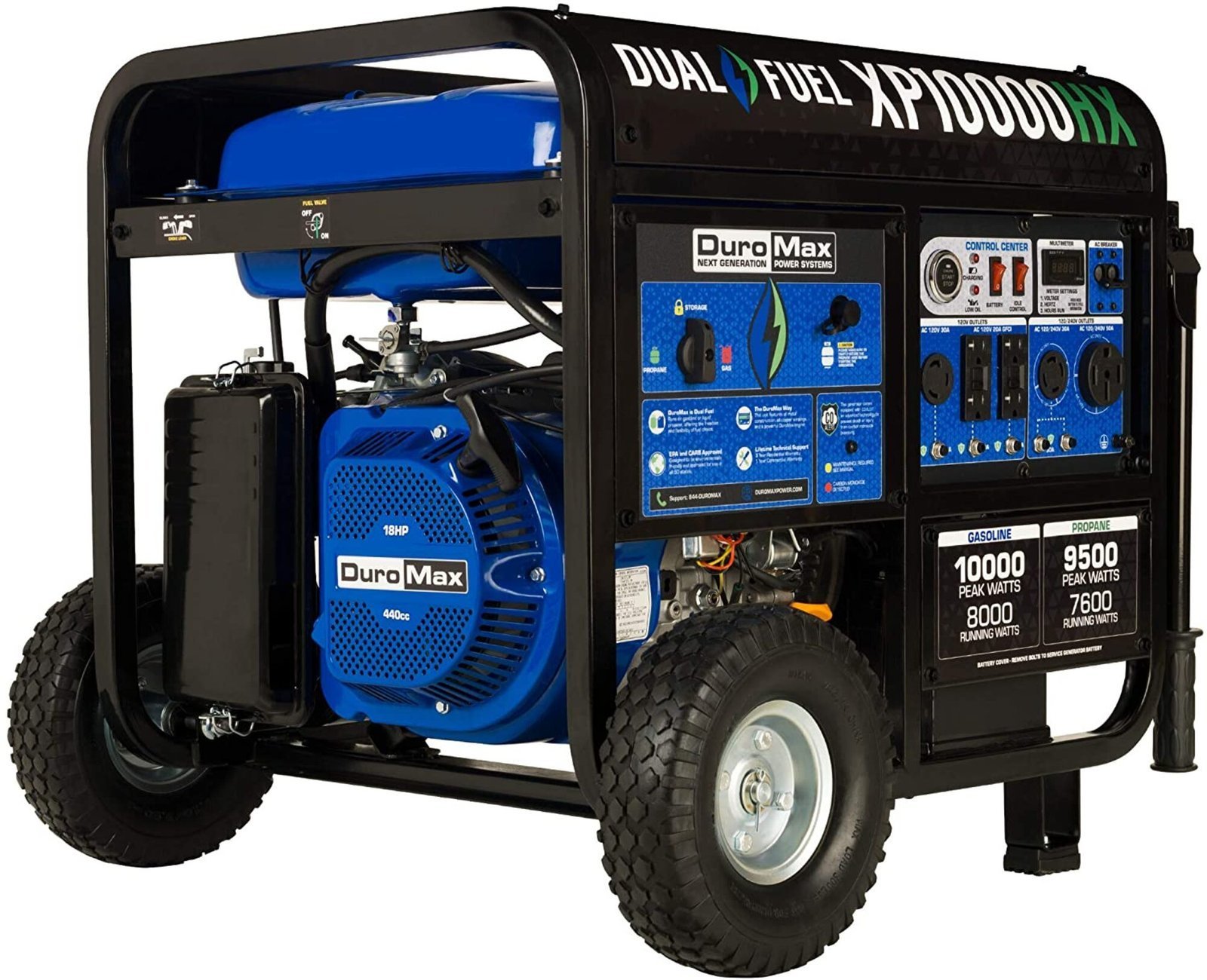 XP10000HX.jpg DuroMax XP10000HX 10,000 Watt Portable Dual Fuel Generator - Image 1