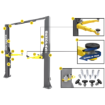 BendPak 10AP-168 Two Post Car Lift - 10,000-Lb Capacity - 168" Extended Height - Image 9