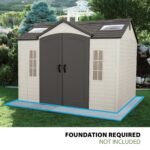 Lifetime Lockable Polyethylene Outdoor Storage Shed, 10' x 8', Tan & Brown (60005)